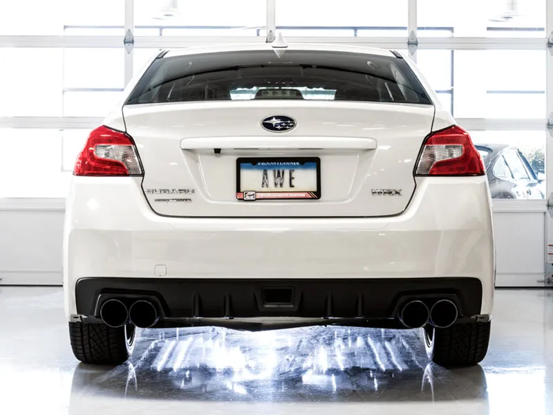 AWE Tuning 2015  Subaru WRX VA Sedan Touring Edition Exhaust - Diamond Black Tips (102mm)