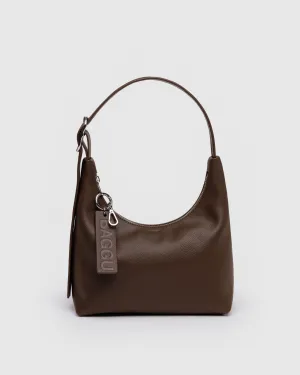 Baggu Mini Recycled Leather Shoulder Bag - Brown