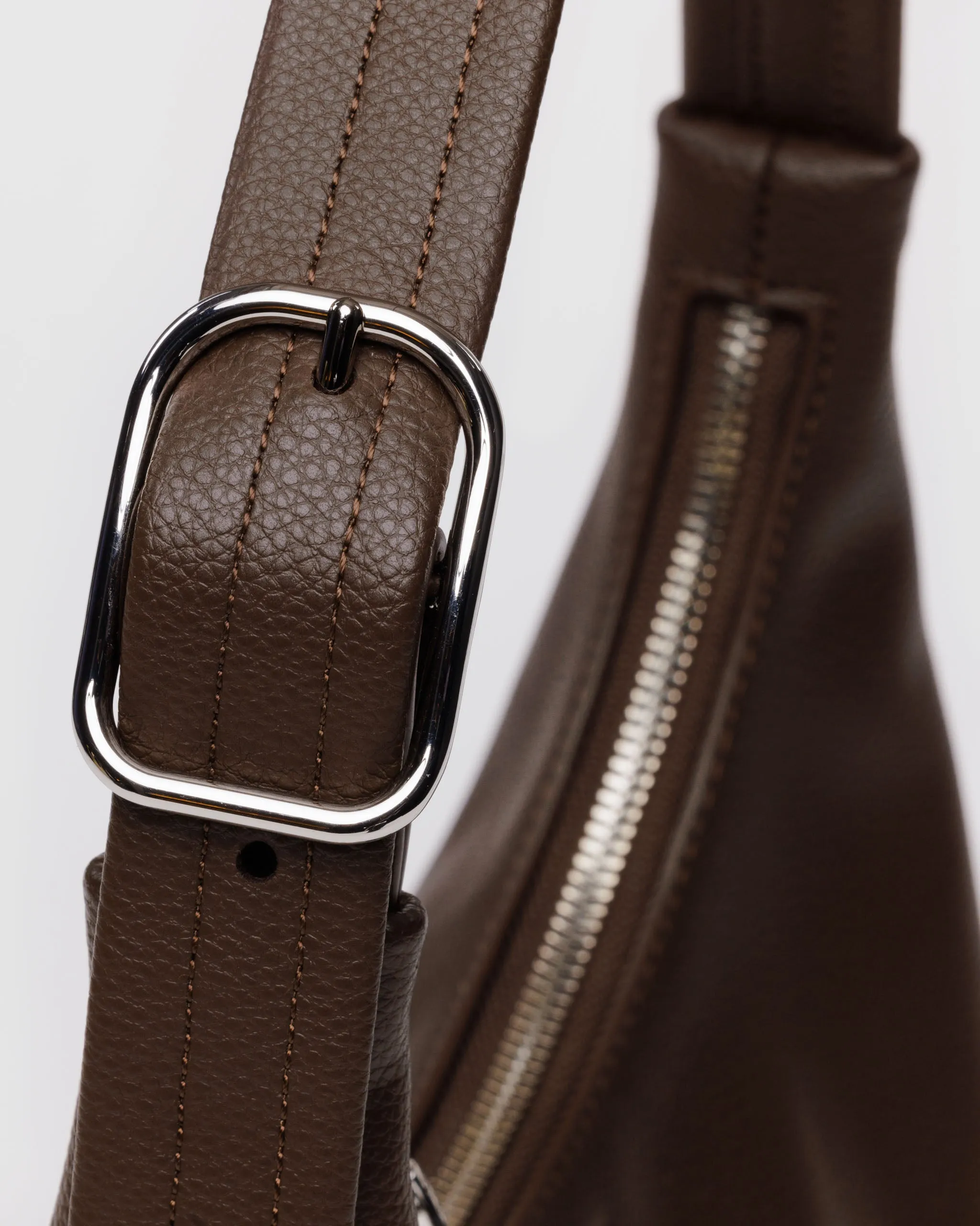 Baggu Mini Recycled Leather Shoulder Bag - Brown