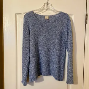 Baldwin Kansas City Cashmere Linen Pullover Long Sleeve Blue Sweater Size M