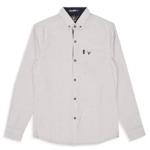Beige Striped Casual Shirt
