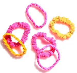 BelleSPORT Specialty Hair Tie Set - Hot Pink & Orange