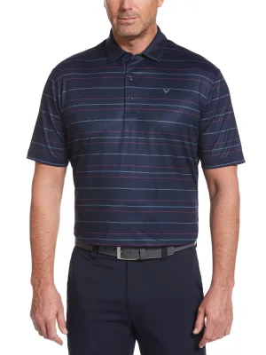 Big & Tall Printed Refined Stripe Polo