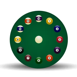 Billiards <br>Glass Table Spinner 17.75"