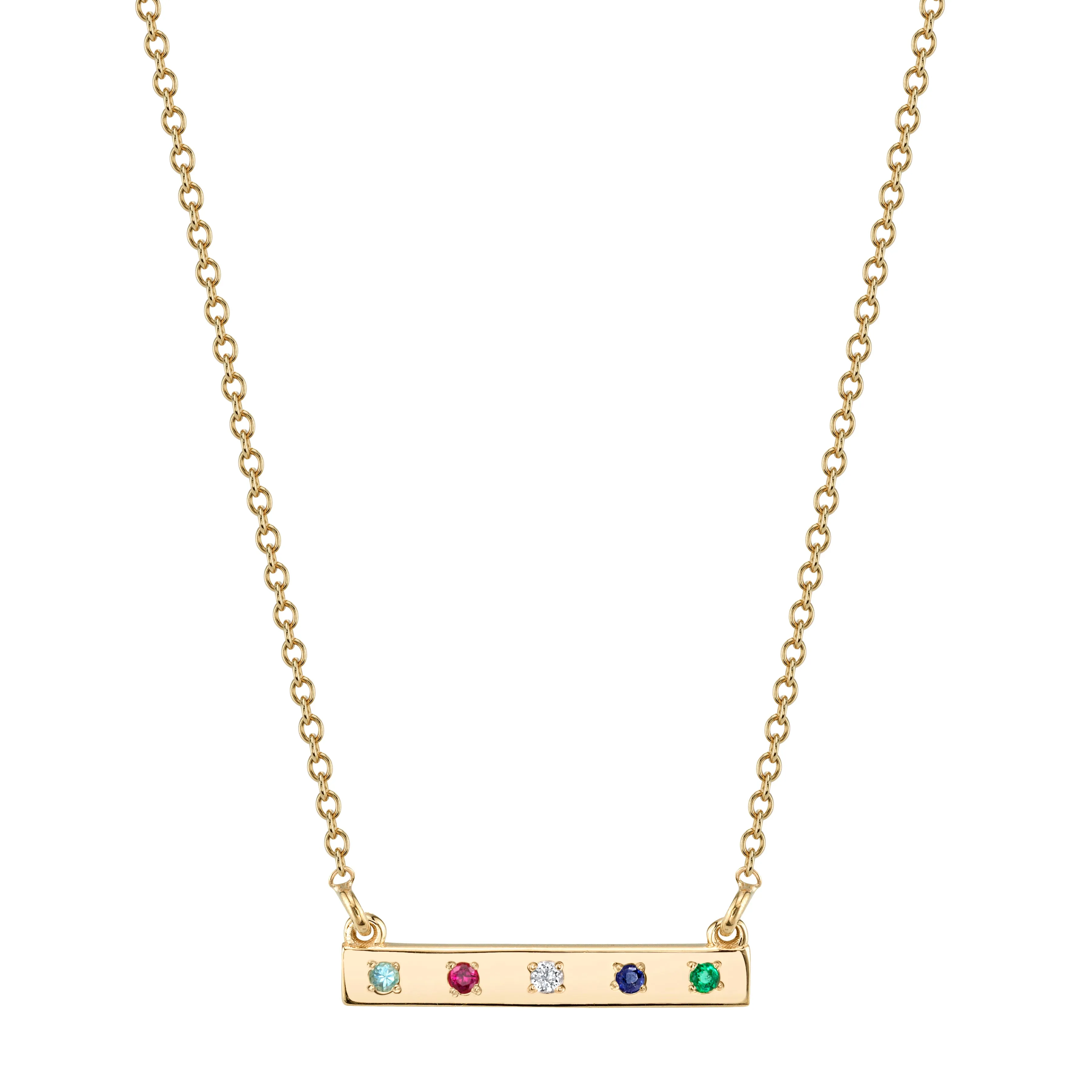 Birthstone Bar Necklace