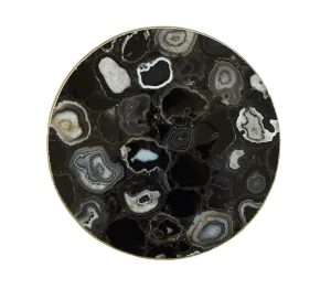 Black Agate Countertop Lazy Susan Centerpiece