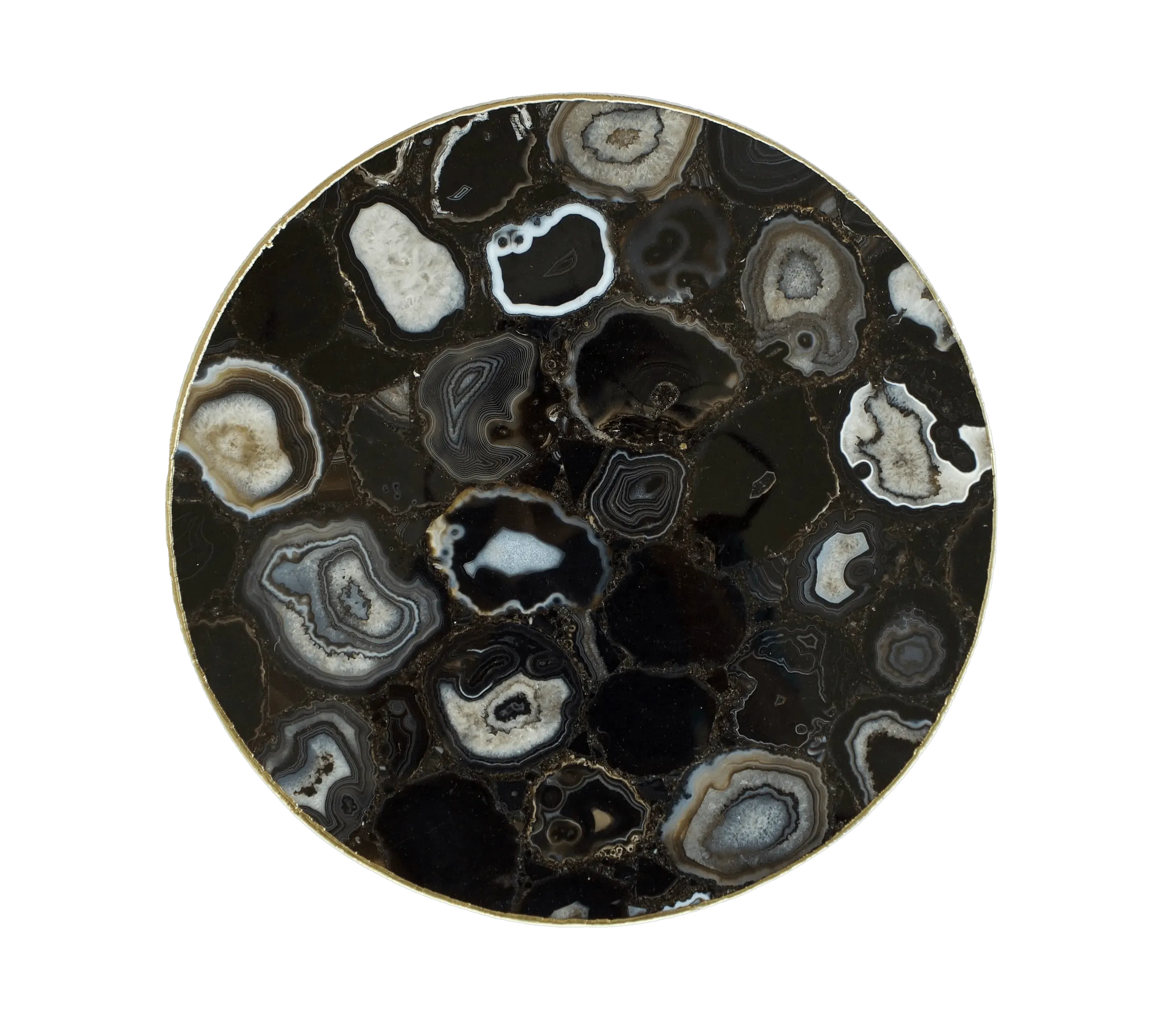 Black Agate Countertop Lazy Susan Centerpiece