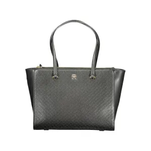 Black Polyethylene Women Handbag