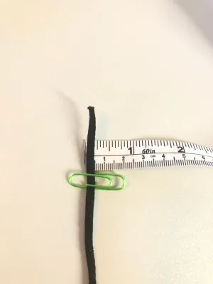 Black round elastic 3/16