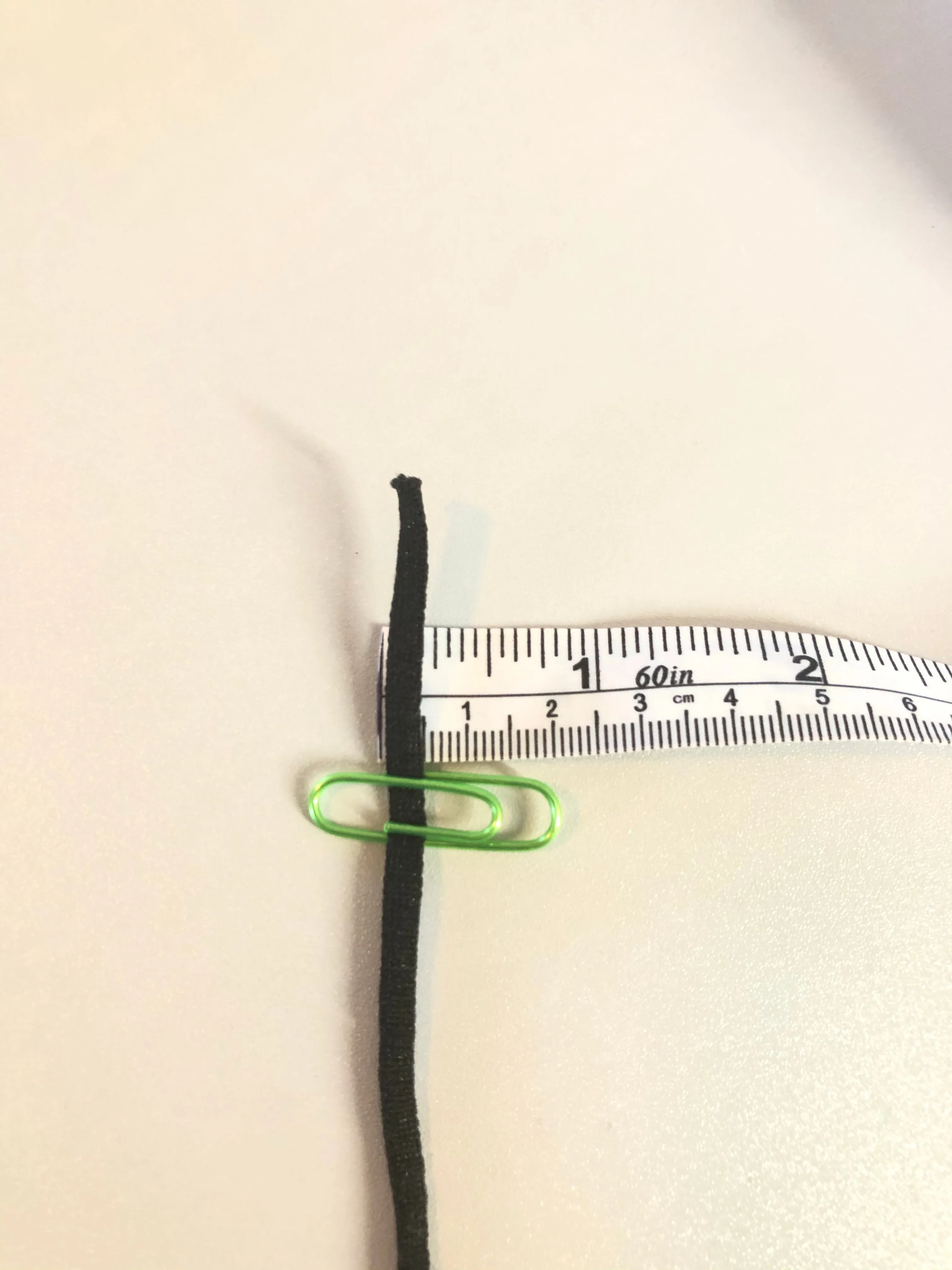 Black round elastic 3/16
