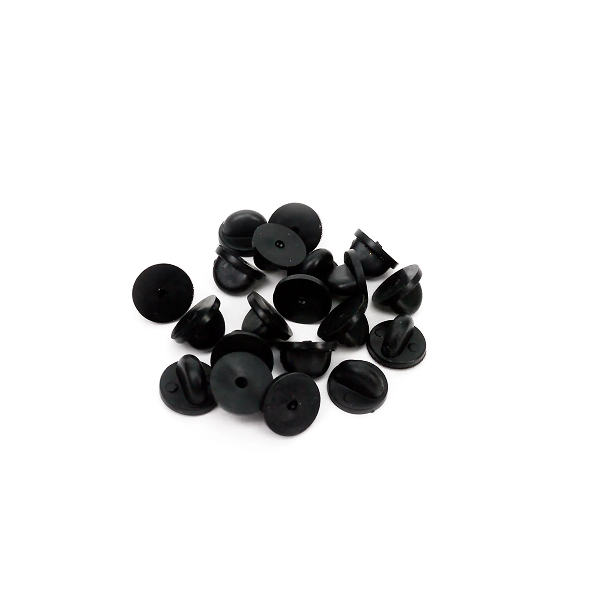 Black Rubber Clutches (Backings Clasp) for Enamel Pin Back | Pack of 20