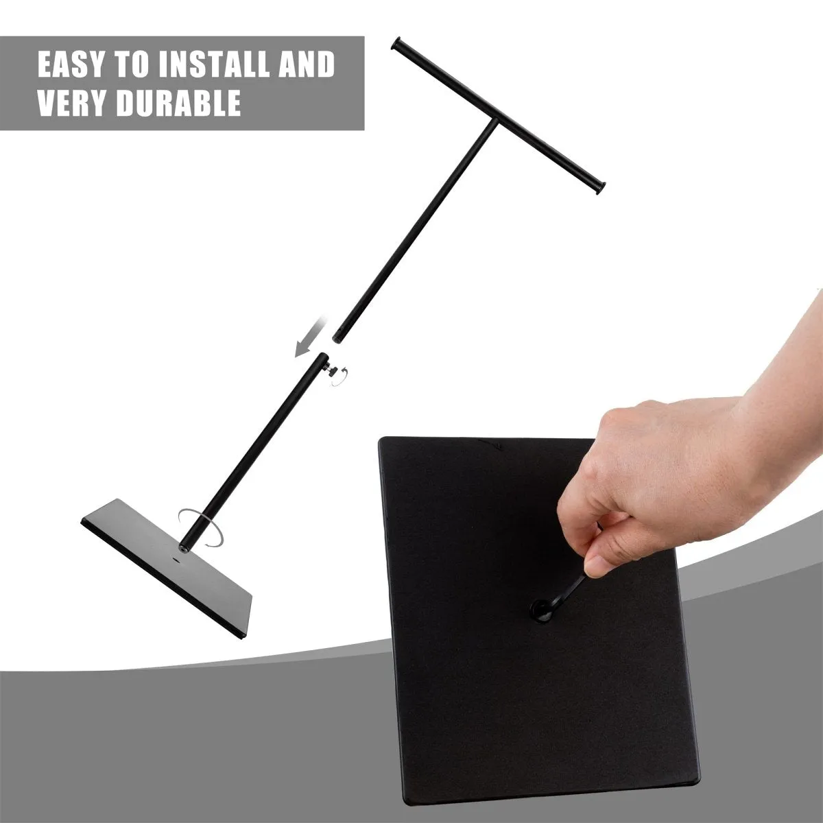 Black Tabletop Purse Display Stand - Set of Two Tabletop T Bar Handbag Display Stand