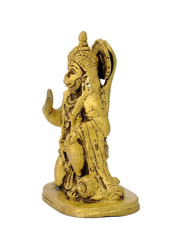 Blessing Hanuman Brass Statue