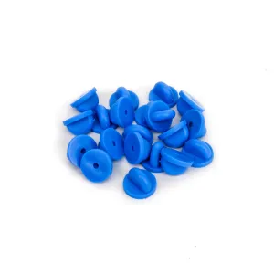 Blue Rubber Clutches (Backings Clasp) for Enamel Pin Back | Pack of 20