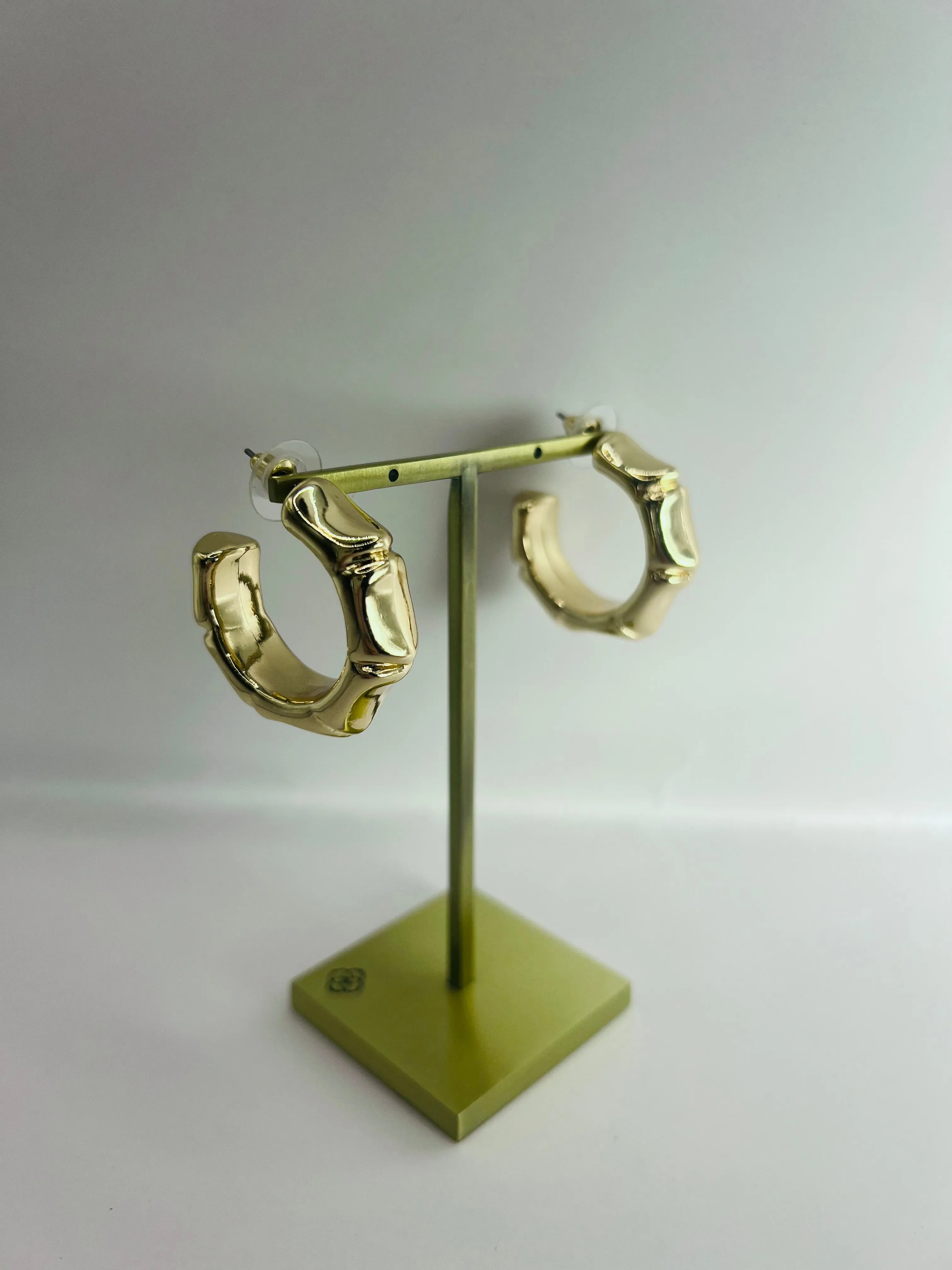 Bold Bamboo Hoop Earrings