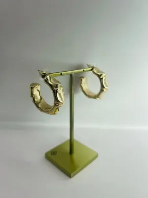 Bold Bamboo Hoop Earrings