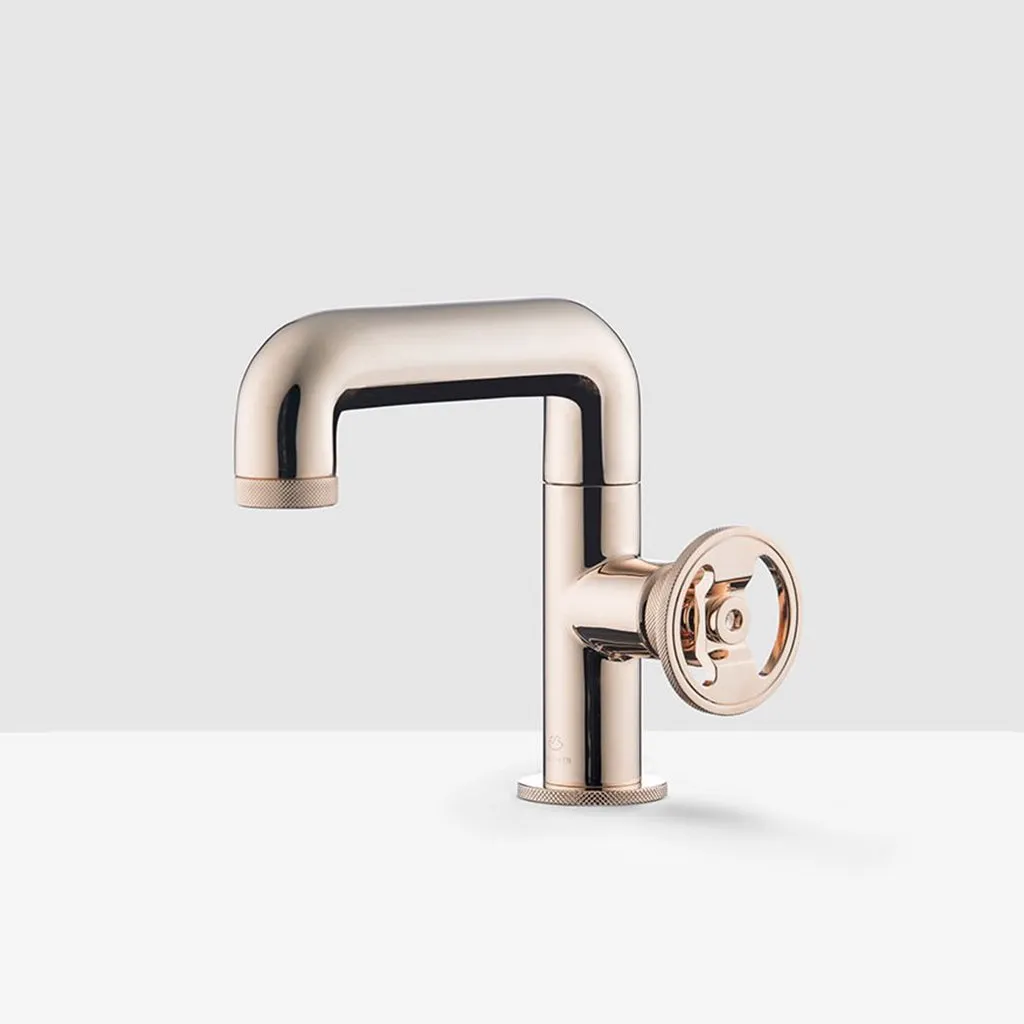 Bold Bathroom Faucet - Single Hole - 7" Brass/Rose Gold