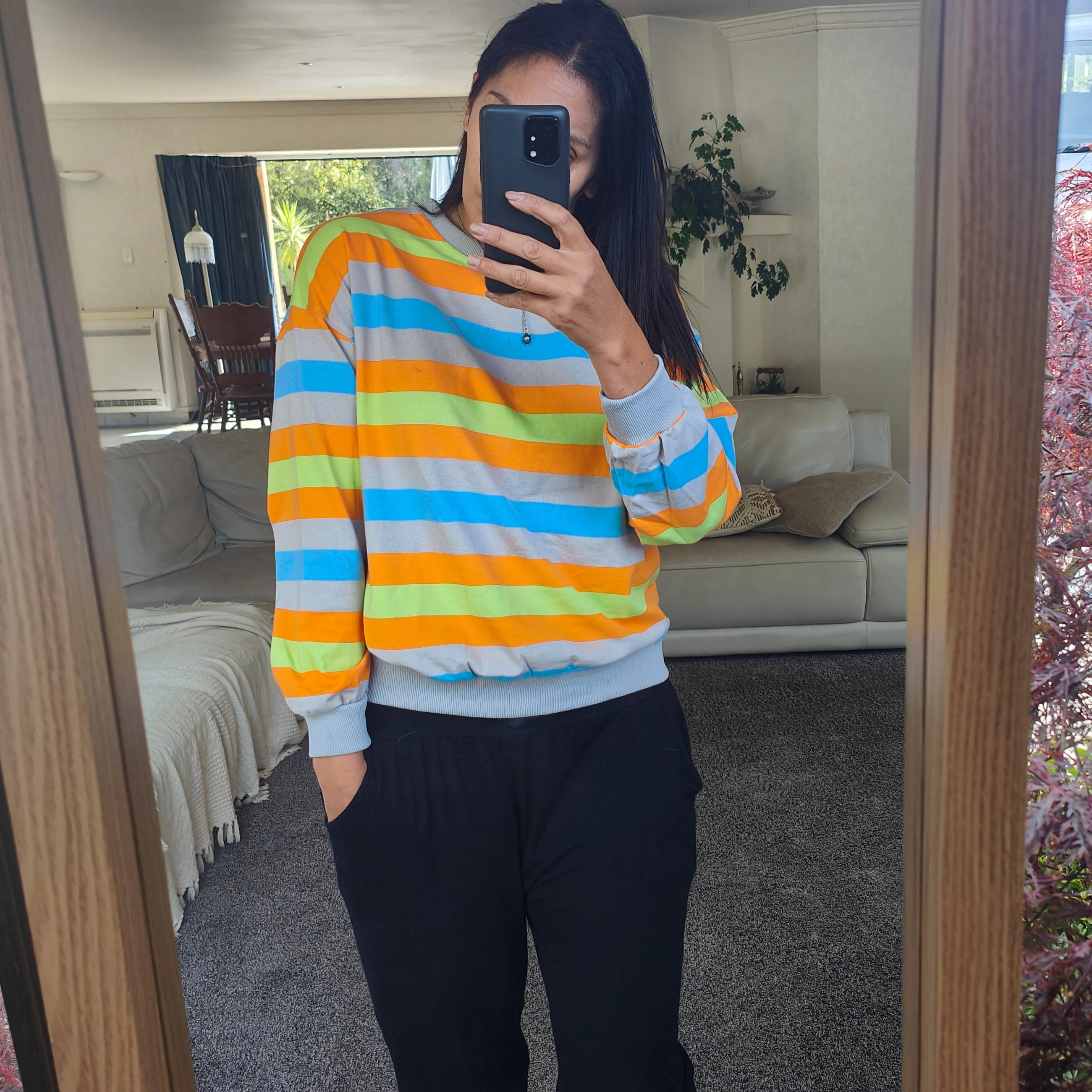 Bold Bright Striped Crew - Fluoro