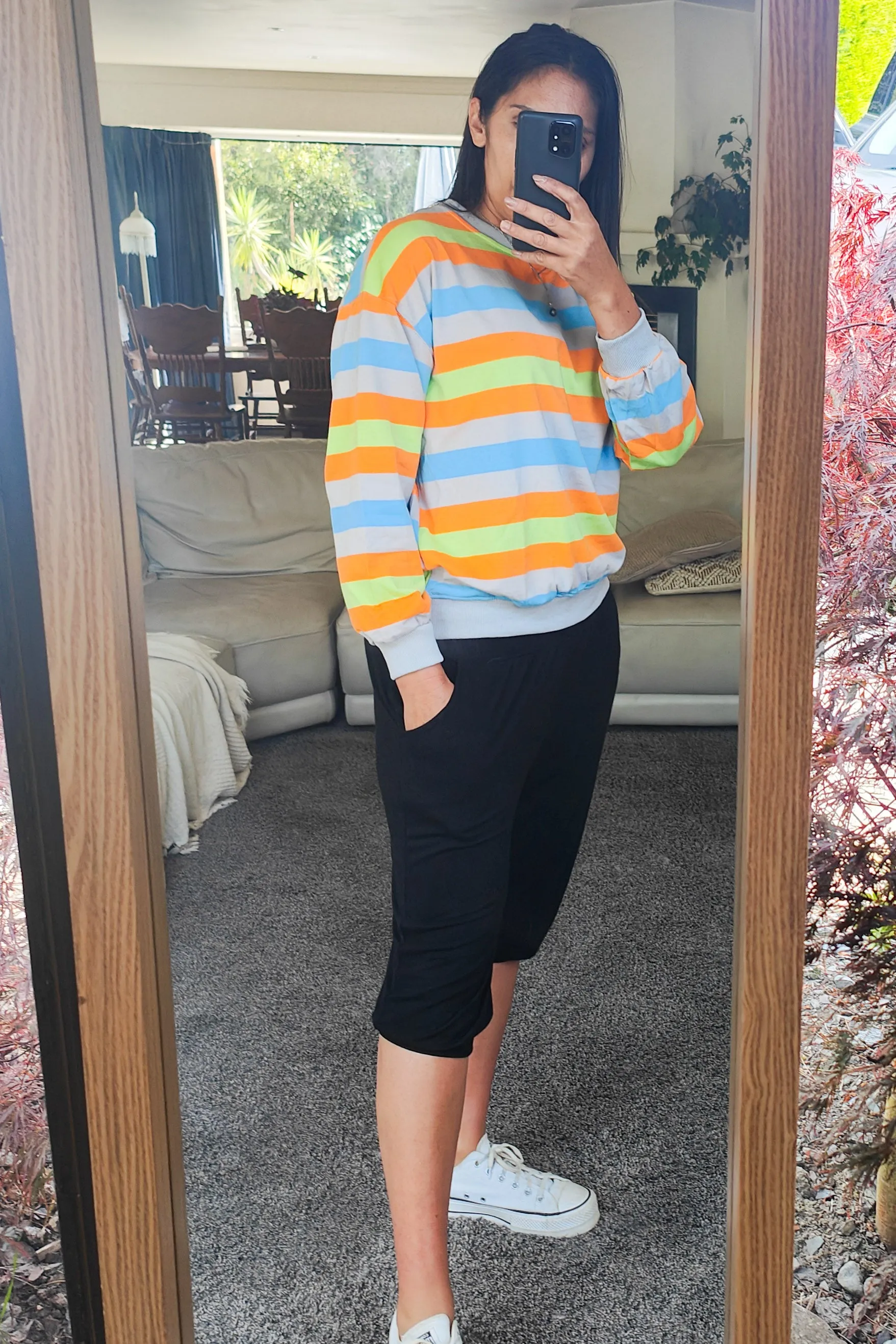 Bold Bright Striped Crew - Fluoro