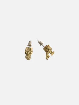 Bold  Dragon Mini Earrings - Gold