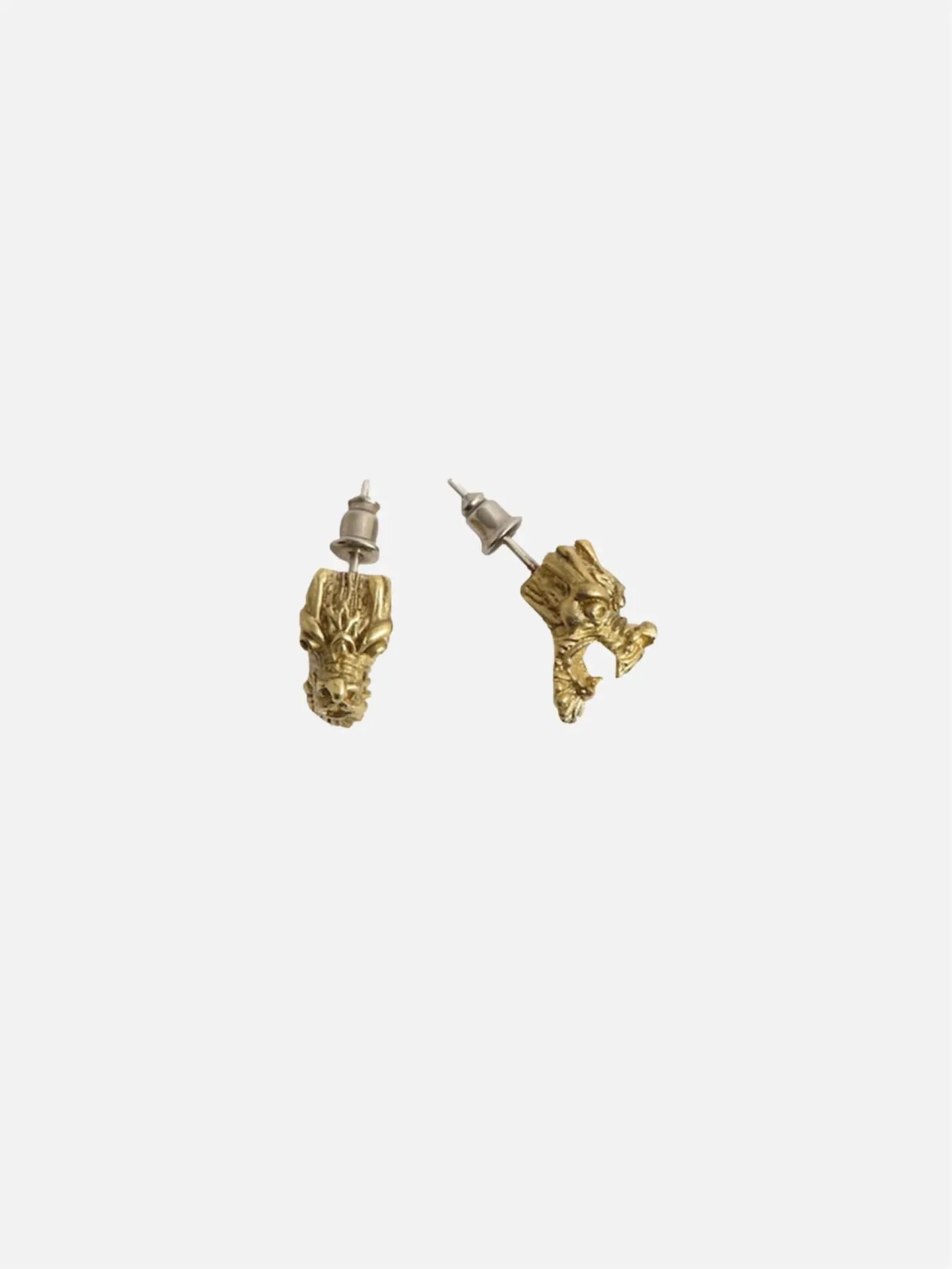 Bold  Dragon Mini Earrings - Gold