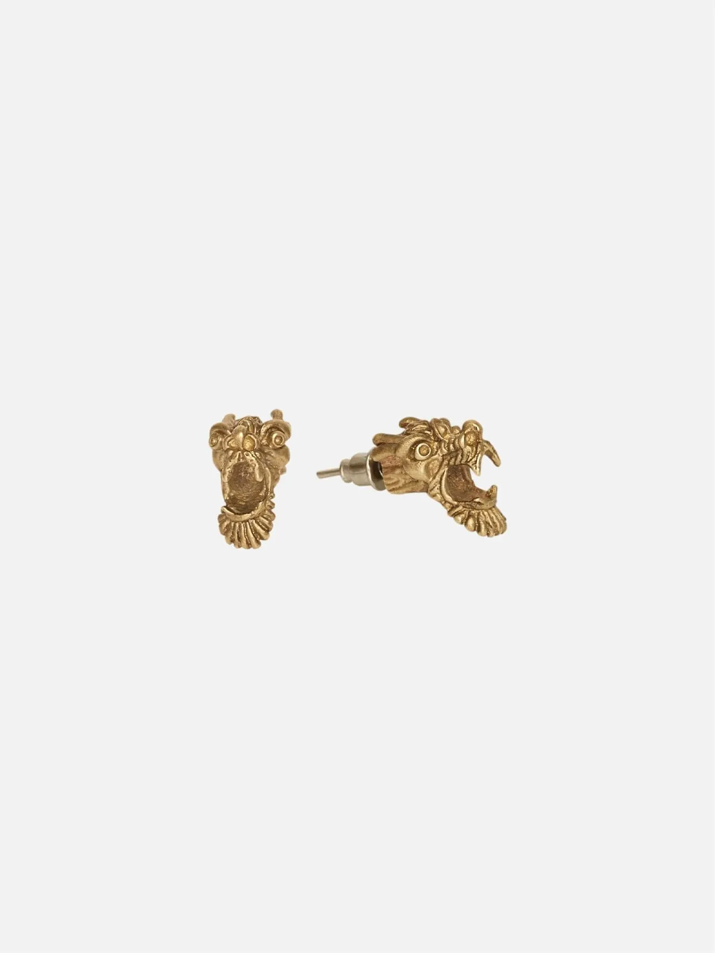 Bold  Dragon Mini Earrings - Gold