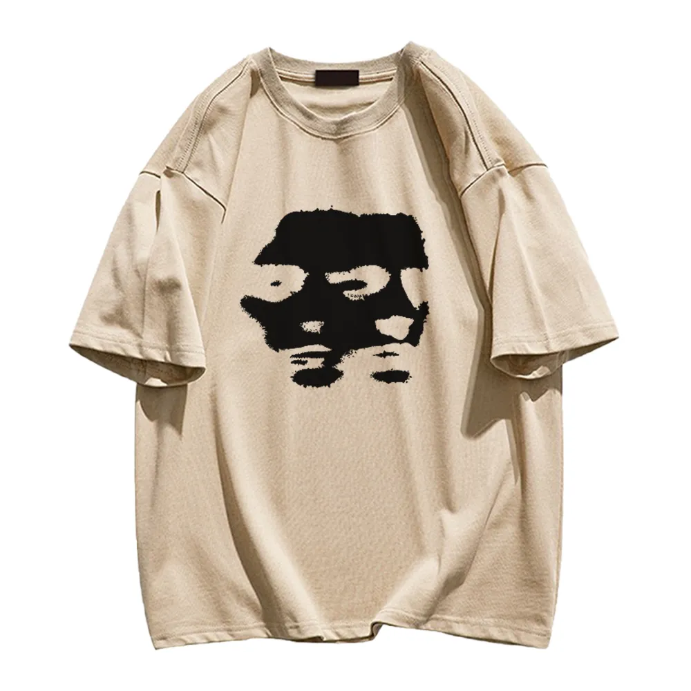 Bold Portrait Print T-shirt