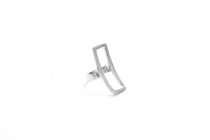 Bold Rectangle Ring  | Sterling Silver