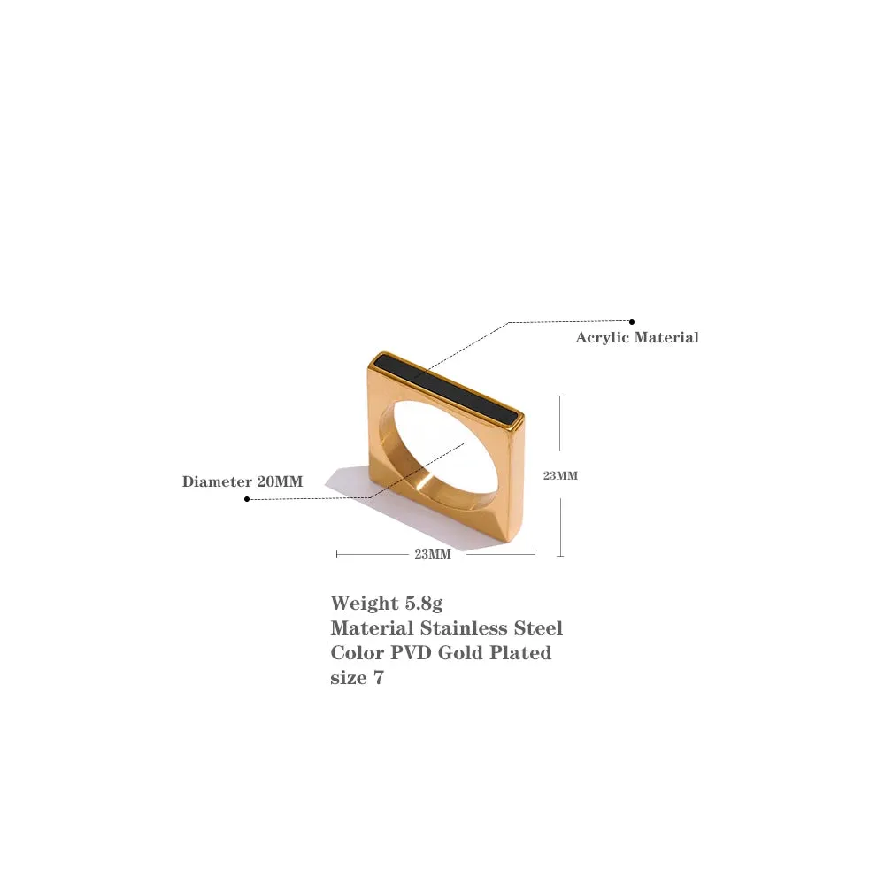 Bold Square Ring