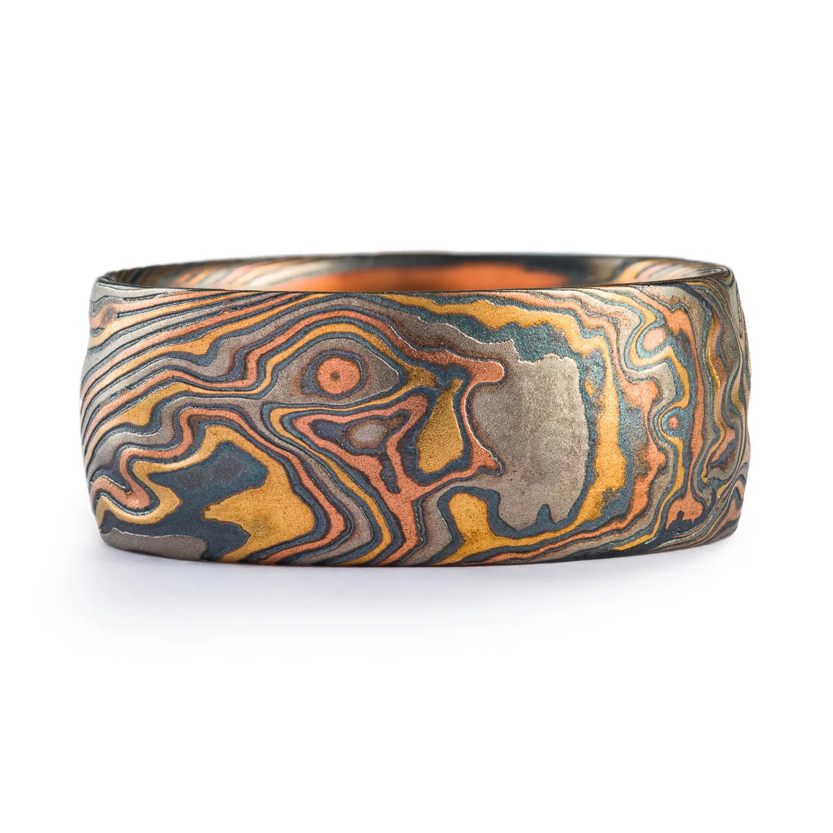 Bold Wide Firestorm Palette Twist Ring
