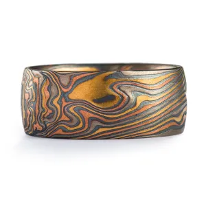 Bold Wide Firestorm Palette Twist Ring