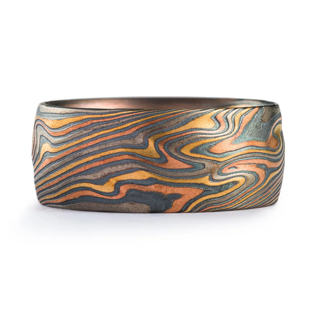 Bold Wide Firestorm Palette Twist Ring