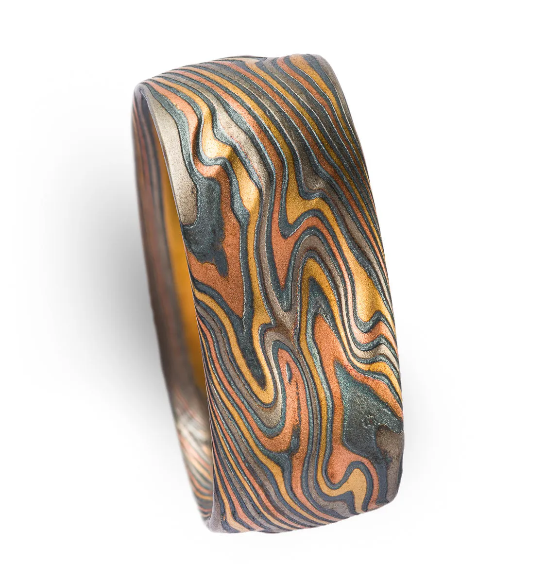 Bold Wide Firestorm Palette Twist Ring