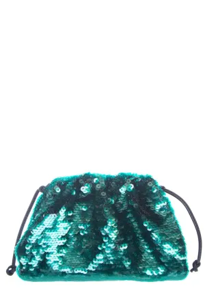 Bottega Veneta Green Mini Sequin Clutch