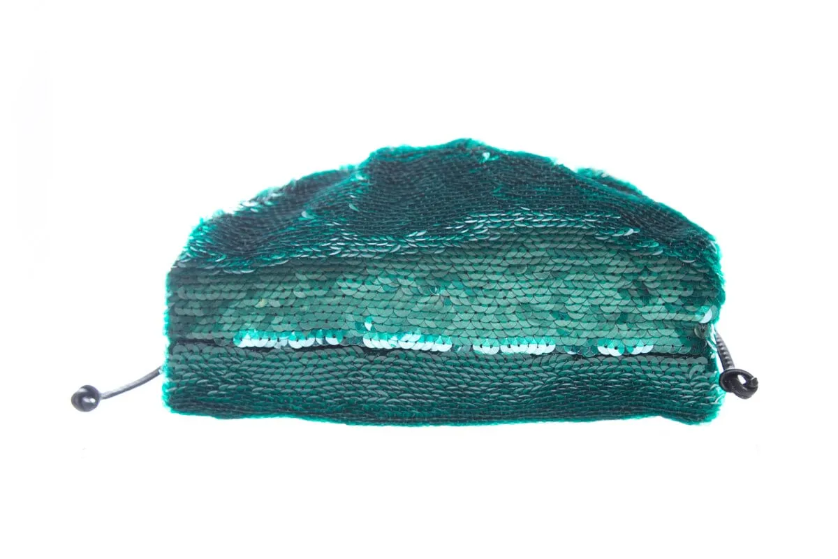 Bottega Veneta Green Mini Sequin Clutch