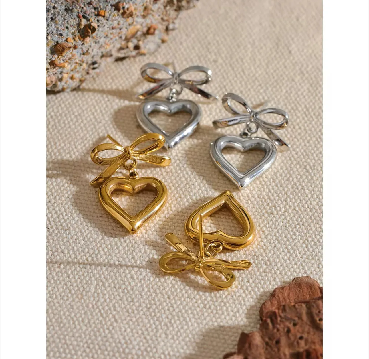 Bows and Hearts Earrings | Erika Williner Designs