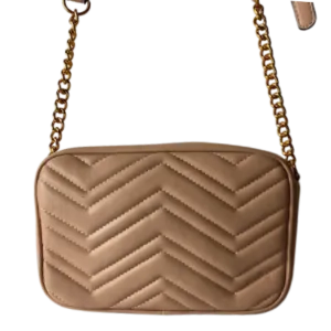 Brittany Trendy Bag Quilted Leather Square Crossbody Bag