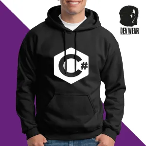 BUZO LOGO CENT DEVELOPER CSHARP BLANCO