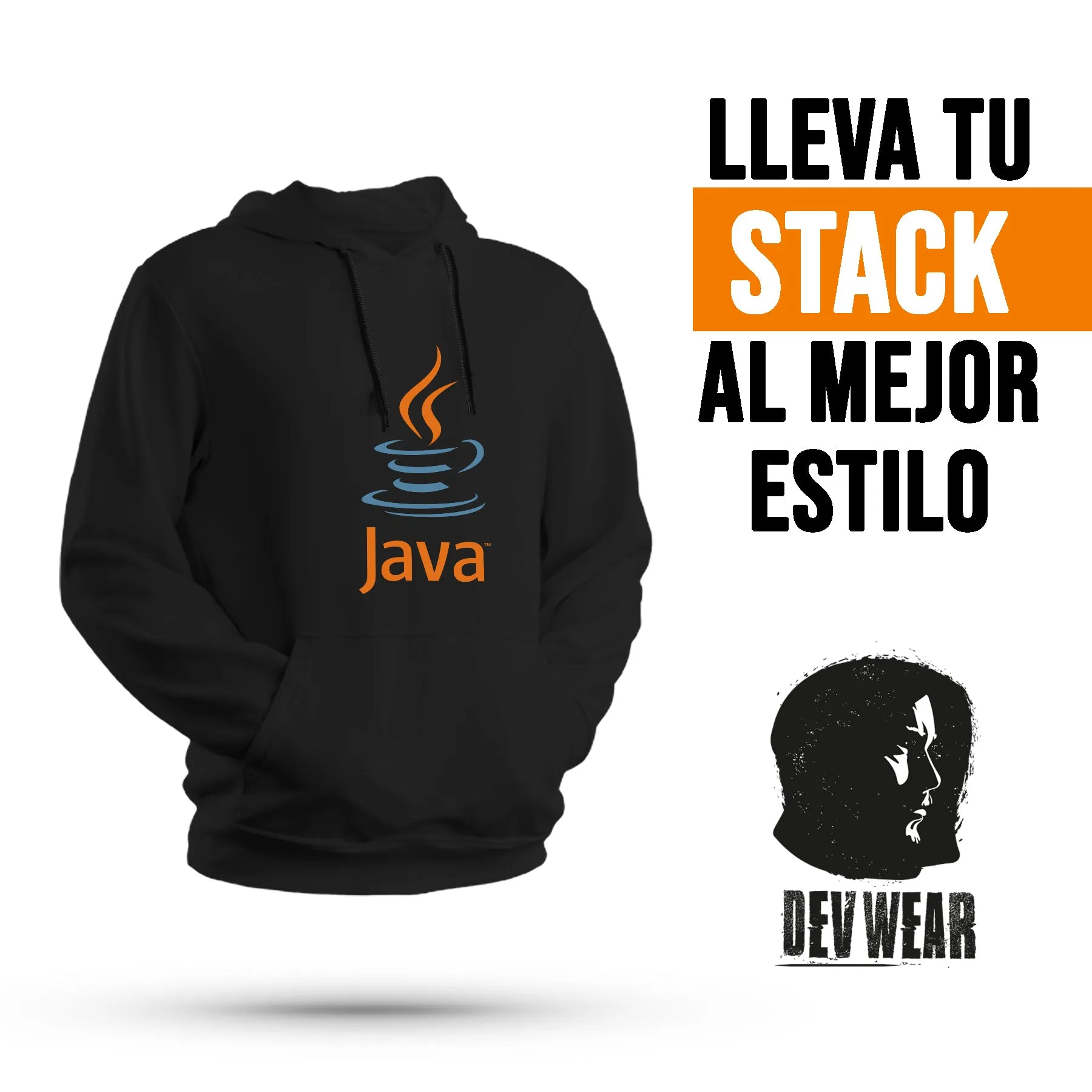 BUZO LOGO CENT DEVELOPER JAVA ORANGE
