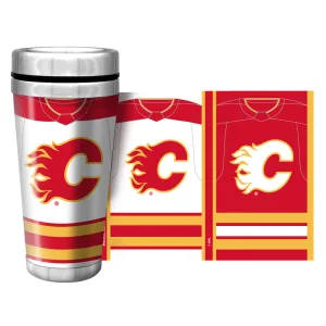 Calgary Flames Travel Mug | Jersey Full Wrap 16 oz.