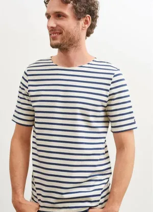 Camiseta Unisex Saint James Levant Ecru Marine