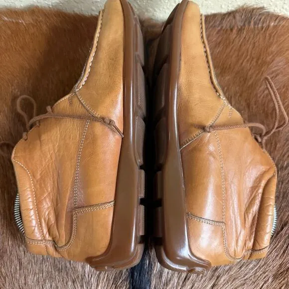 Canali Made in Italy Men's 7 Soft Leather Driving Mocassin‎ Boot Lace Up Luxury