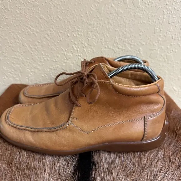 Canali Made in Italy Men's 7 Soft Leather Driving Mocassin‎ Boot Lace Up Luxury