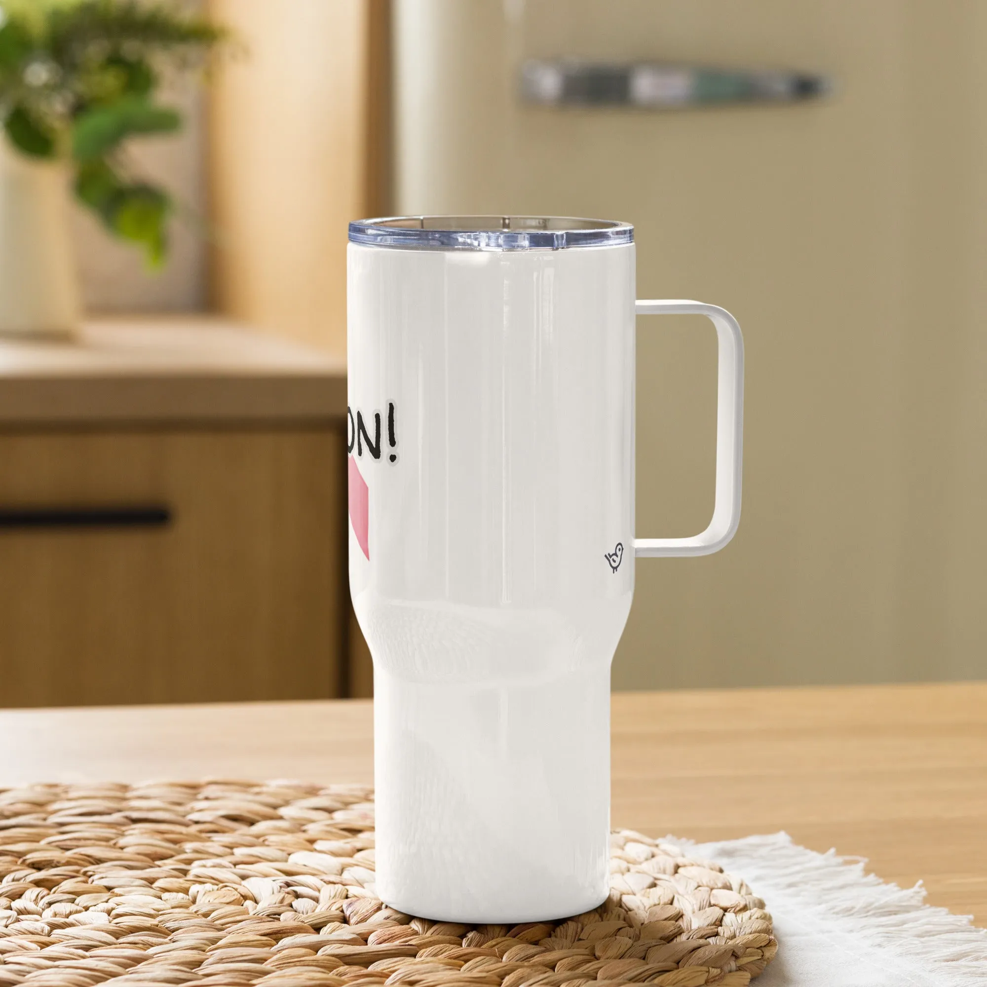 Cancer Survivor "I Won" Travel Mug with Handle