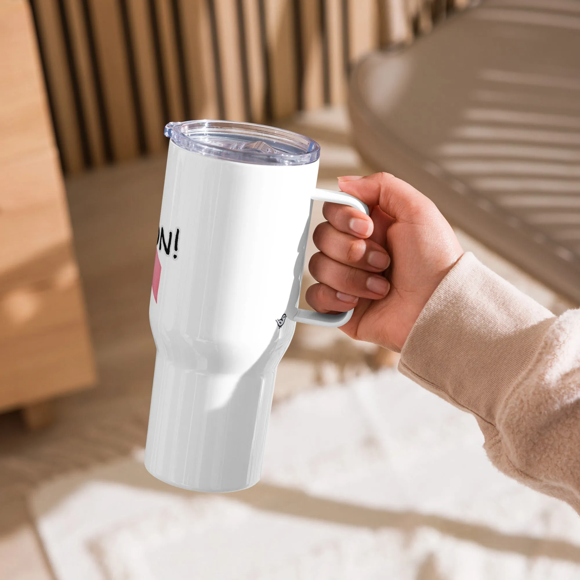 Cancer Survivor "I Won" Travel Mug with Handle