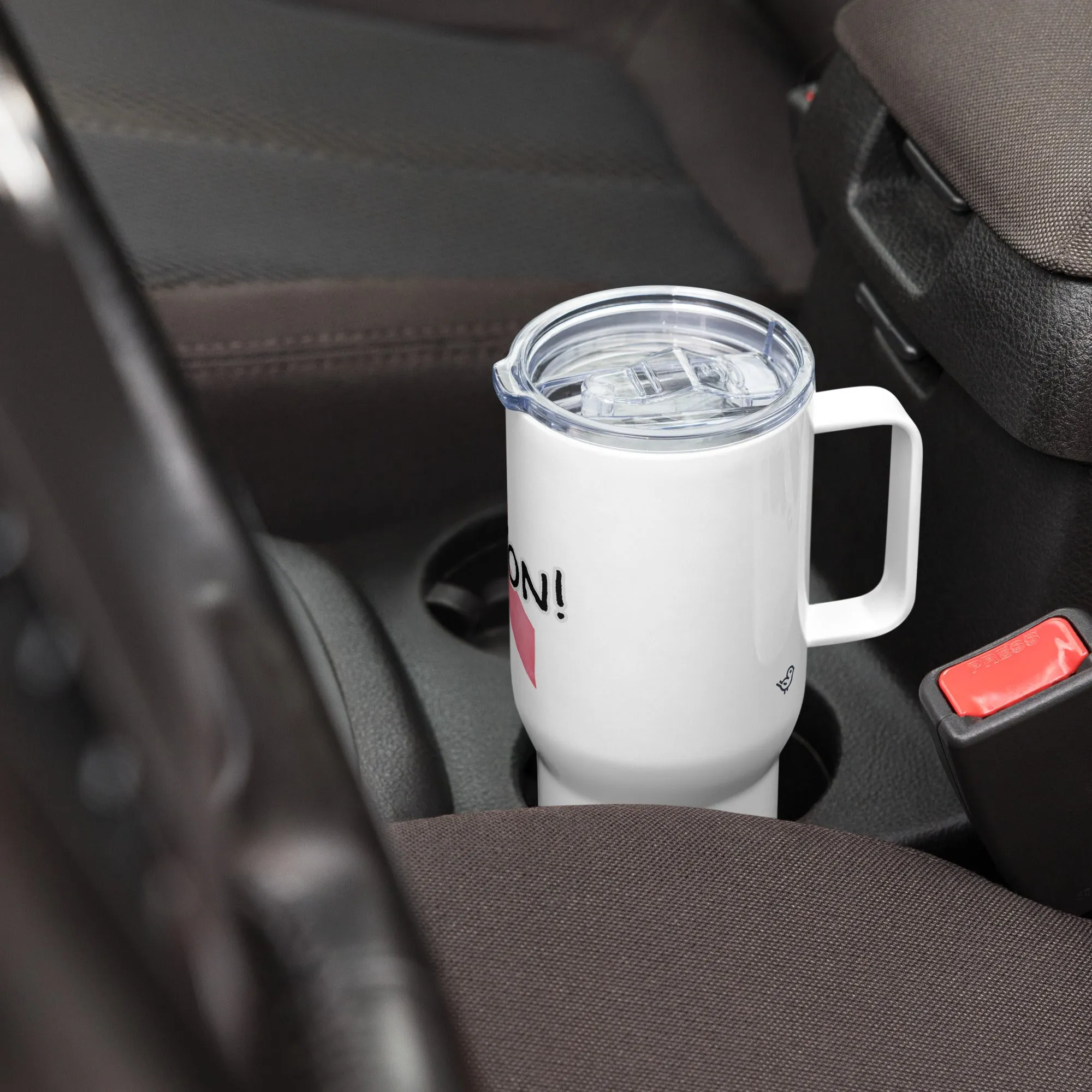 Cancer Survivor "I Won" Travel Mug with Handle