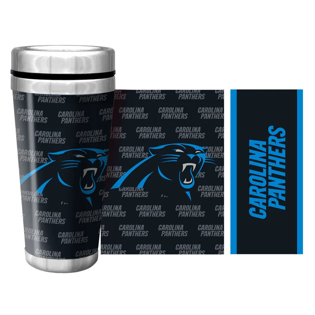 Carolina Panthers Travel Mug | Wallpaper Full Wrap 16 oz.