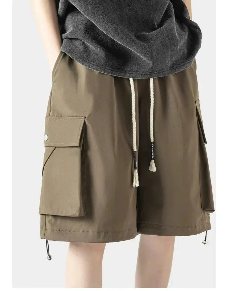 Casual Cargo Shorts with Drawstring Waist