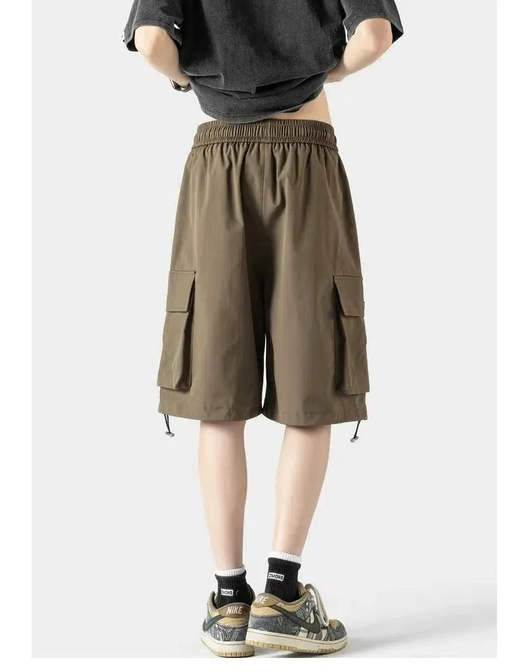 Casual Cargo Shorts with Drawstring Waist