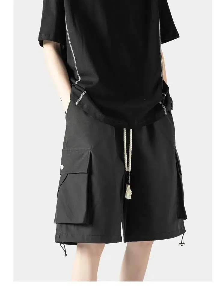 Casual Cargo Shorts with Drawstring Waist